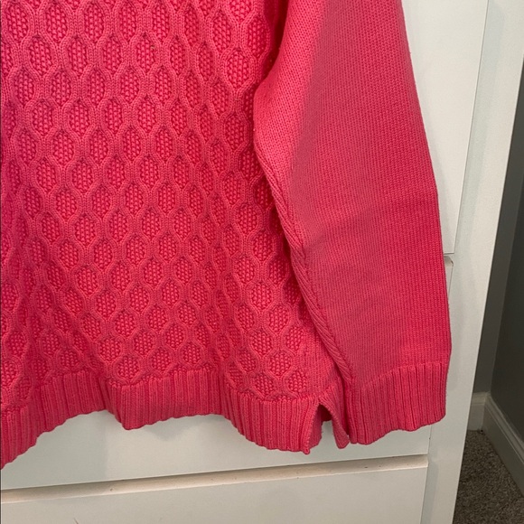 Talbots Textured Knit Sweater in Vibrant Pink - Picture 3 of 4